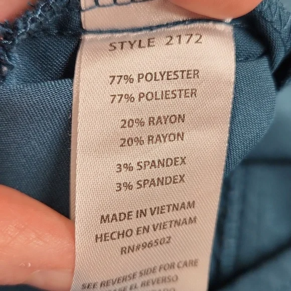 Healing Hands Scrub Teal Top XL Style 2172 - Picture 7 of 8